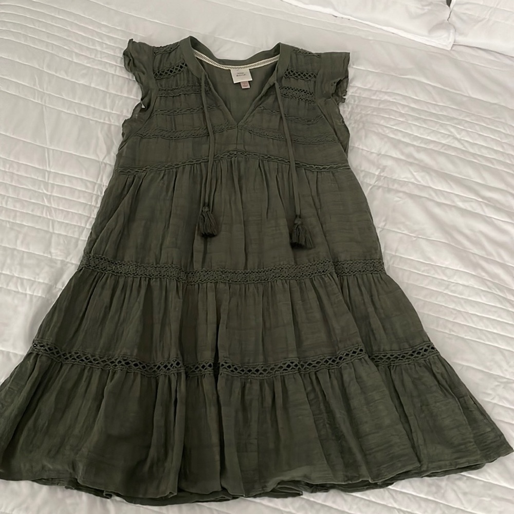 Knox Rose Green Cotton Dress Size L